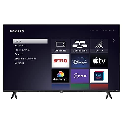 RCA Roku TV 40" FHD Smart TV, RK40FQ1 40 Inch TV with Apple TV+ BBC Netflix Freeview, HDR Dolby Audio HDMI USB Port, Large Screen TV for Living Room